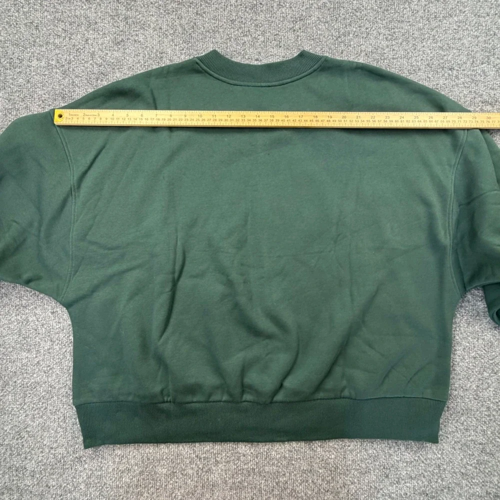 NWT Banana Republic Mens XXL Forest Green Oversized‎ Fleece Crewneck Sweatshirt
